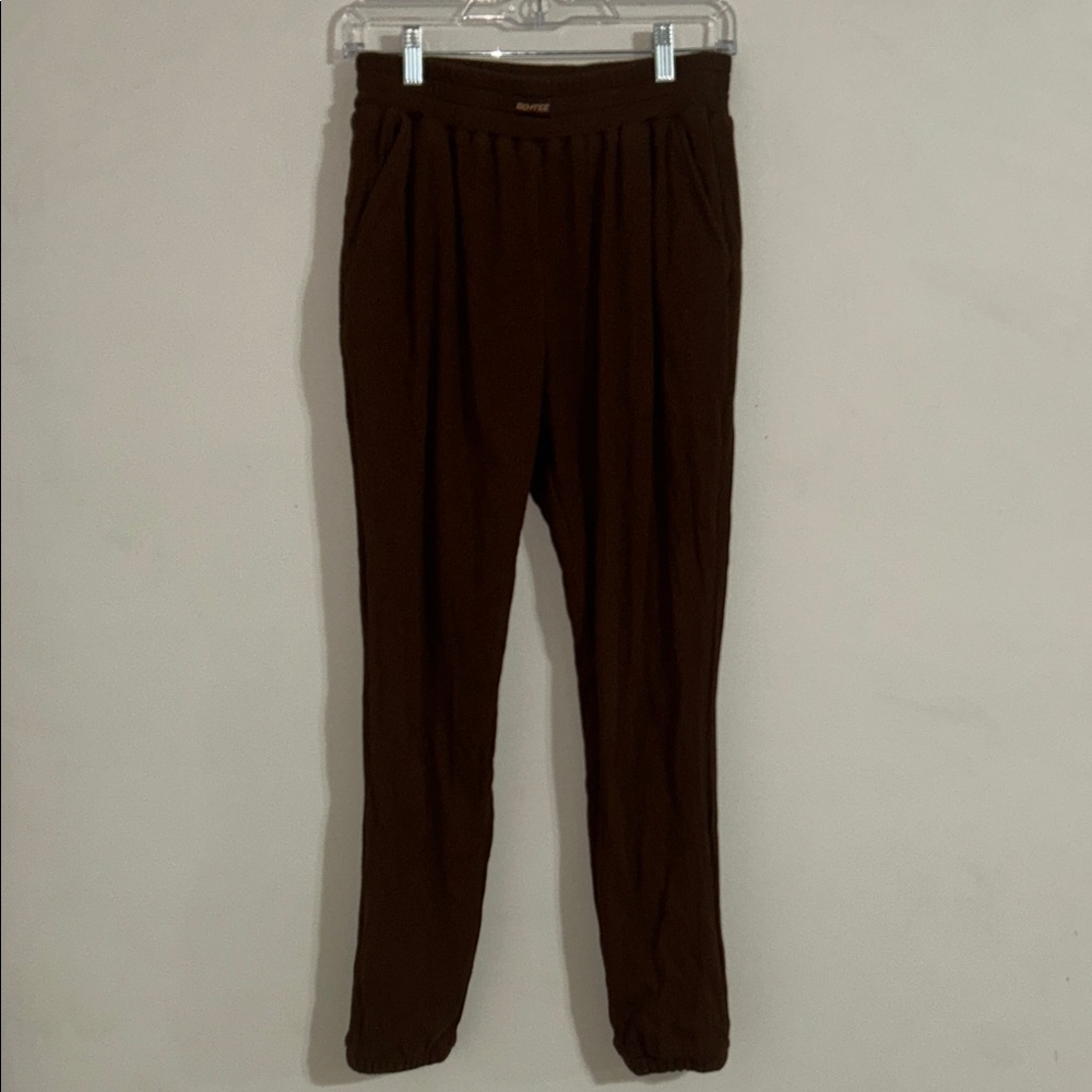 Bo + Tee brown cord joggers sweatpants medium